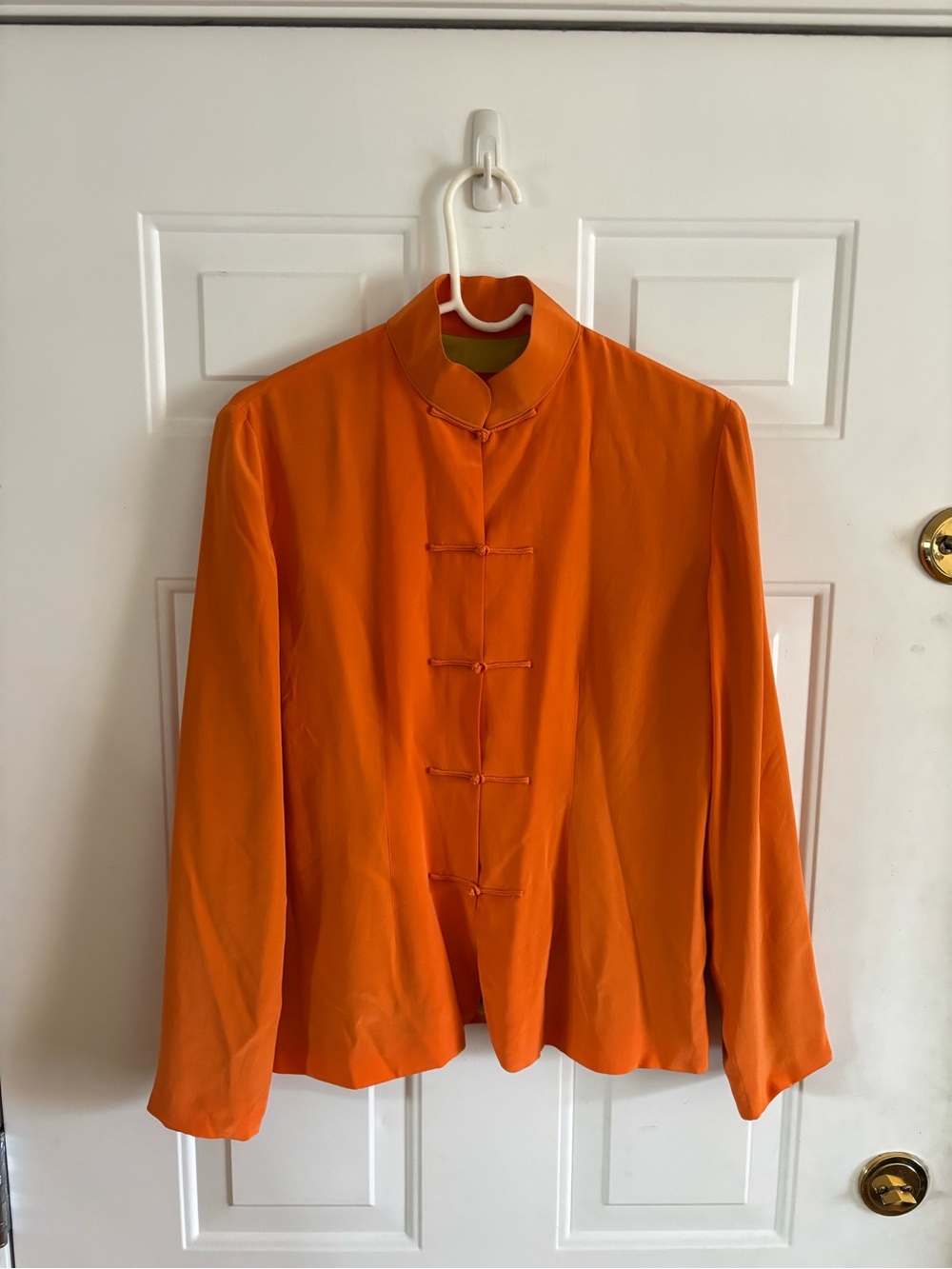 Shanghai Tang Mandarin Collar Orange Jacket